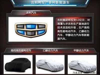 吉利斥資12億建工廠 投產(chǎn)高端電動車